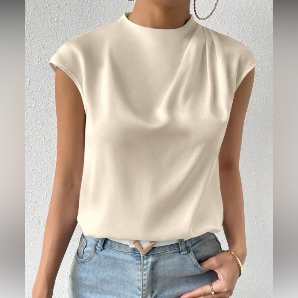 Elegant Cream Women's Top